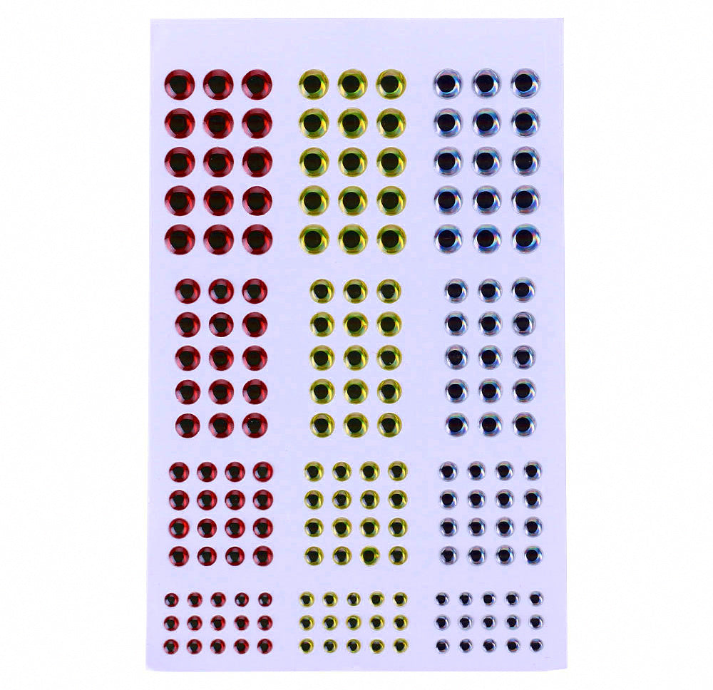 3D Fish Eye Stickers for DIY Lures, 183 pcs, 3–6 mm – product photo