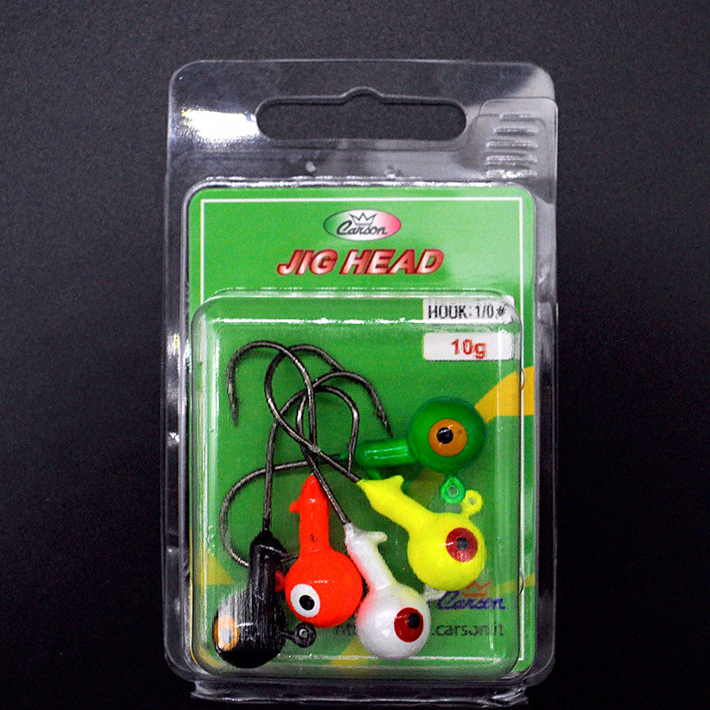 Round Lead Head Jig Hooks, 7 g or 10 g (0.25/0.35 oz), 5-Pack – product photo