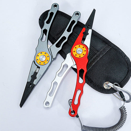 Aluminum Fishing Pliers with Tungsten Carbide Jaws, Split Ring – product photo
