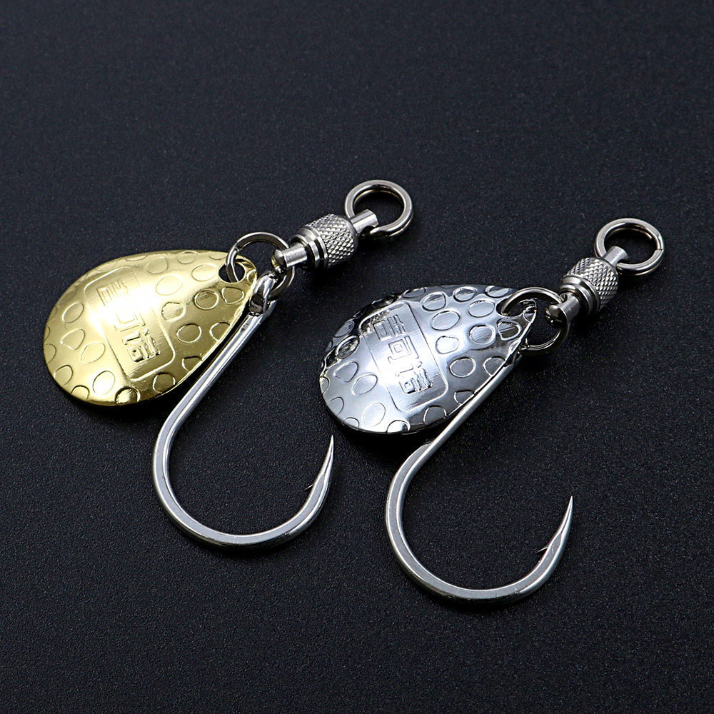 Ball Bearing Swivel Single Hook with Sequin Flash, S/M/L – product photo