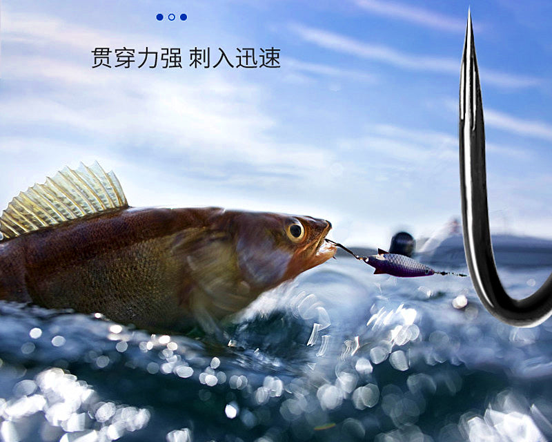 Wide Gap Offset Worm Hooks, Barbed, Sizes #6–1/0 – product photo