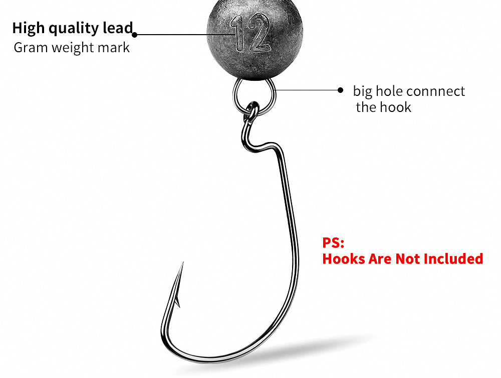 Round Lead Sinker for Texas Rig, 3–21 g (0.11–0.74 oz) – product photo
