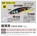 Long Lip Deep Diving Minnow Plug, 9.5–12 cm (3.7–4.7 in) – product photo