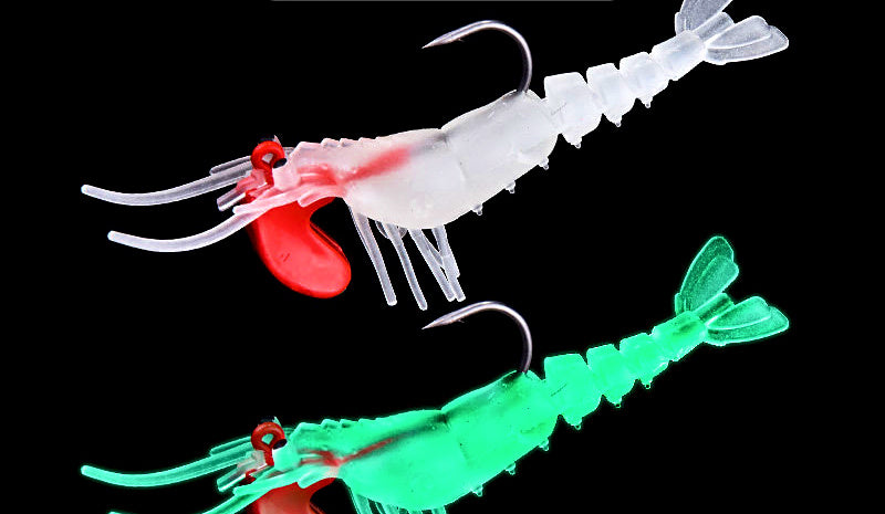 Segmented Soft Shrimp Lure with Hook, Glow & Color Options – product photo