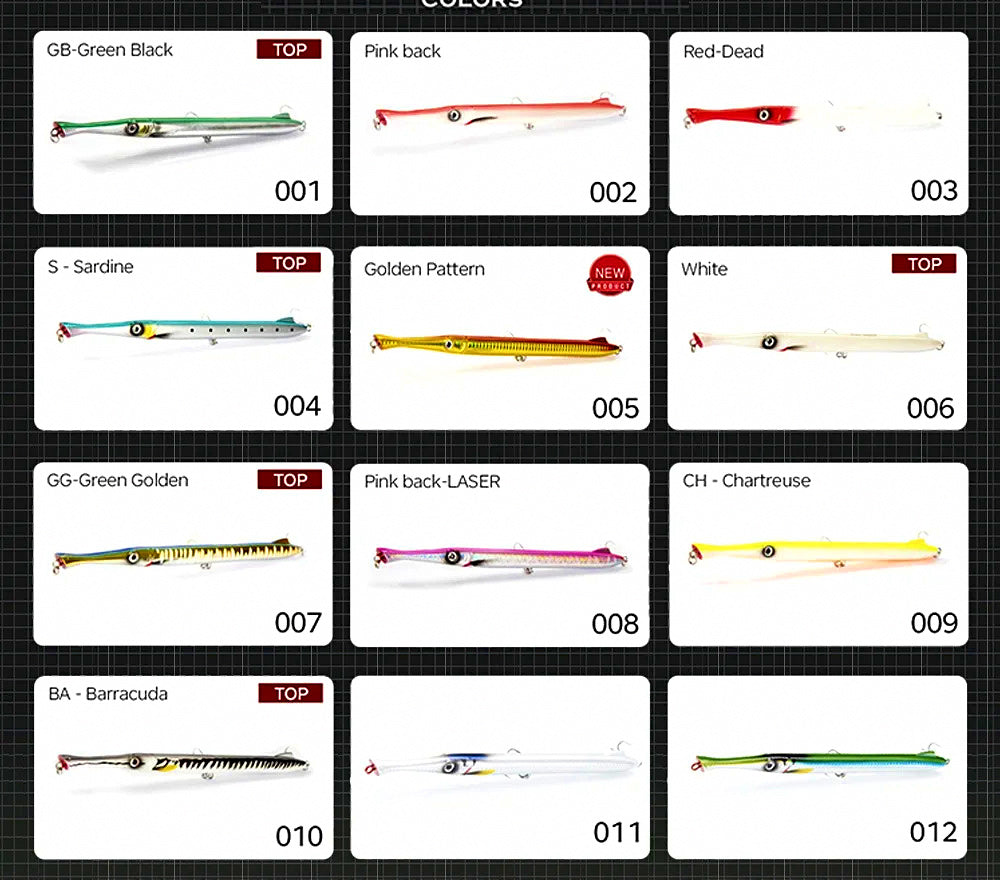 Sinking Pencil Lure, 225 mm (8.9 in), 23 or 27 g (0.8–0.95 oz) – product photo