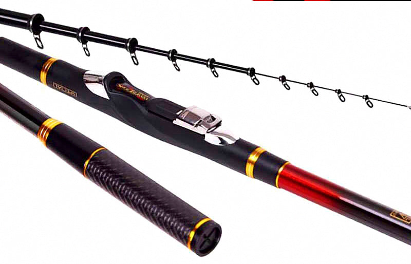5 m Carbon Rock Fishing Rod, 5-Section, Hard Action – product photo