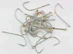 Colorful Long Shank Barbed Hooks, Cutlassfish/Mackerel, 1/0-4/0 – product photo