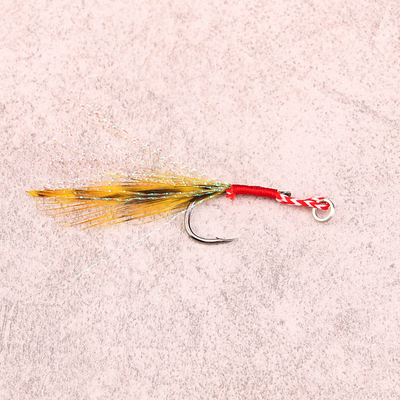 Feathered Single Hooks, Barbed, 50-Pack, Sizes 11, 12, 14 – product photo