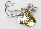 Sequin Chicken Claw Hook, Size 1–2/0, Gold or Silver – product photo