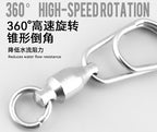 Stainless Steel Ball Bearing Swivel with Snap, 5 Pack – product photo