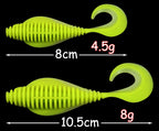 Curly Tail Grub Soft Bait, 8 & 10.5 cm (3.1–4.1 in) – product photo