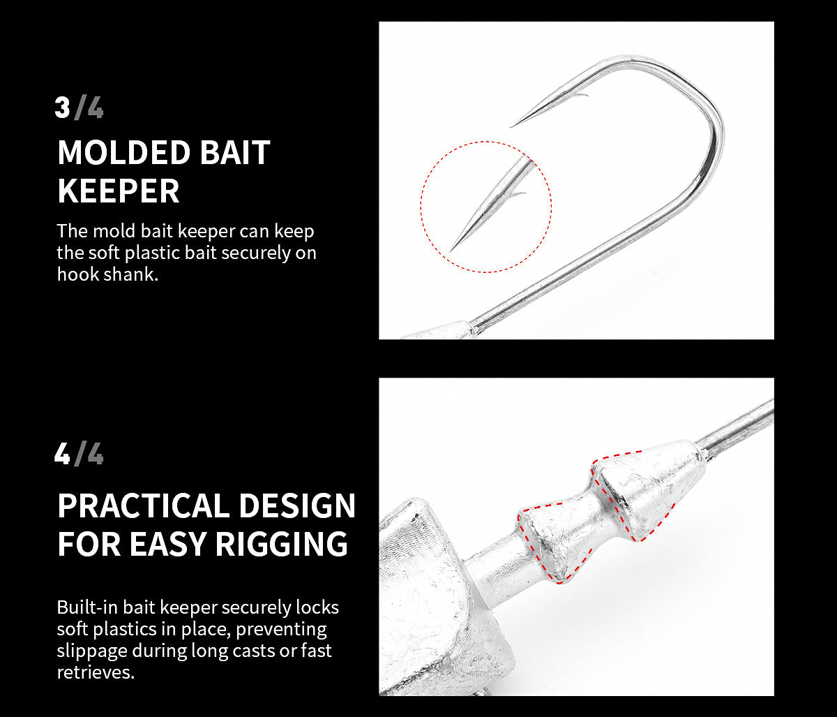 Jig Head Hooks for Soft Baits, 3.5–30 g (1/8–1 oz) – product photo
