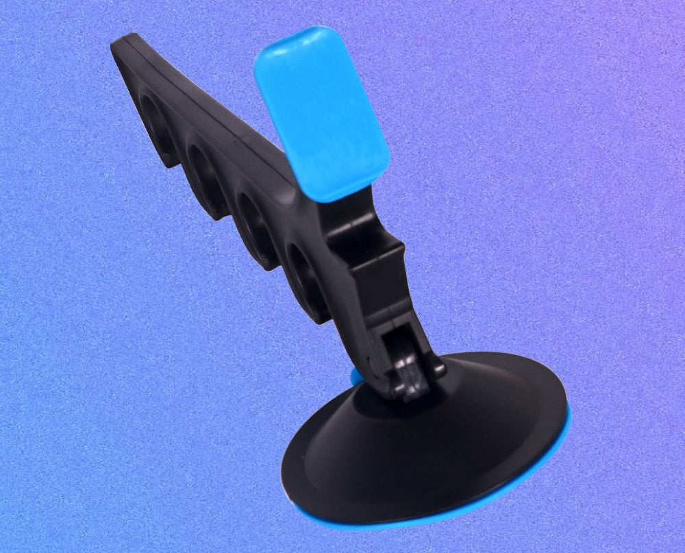 Suction Cup Fishing Rod Holder, Black ABS – product photo