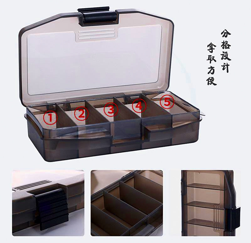 Waterproof Lure Box, Gray Tackle Storage Box, 3 Sizes – product photo