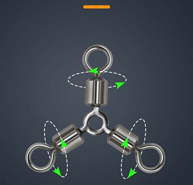 3-Way Swivel with O-Ring, Sizes #12–#2, 10 or 20 Pack – product photo