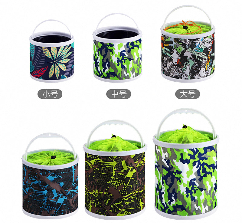 Collapsible Canvas Fishing Bucket with Rope, 2–13 L – product photo
