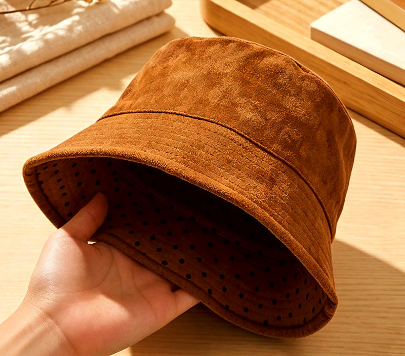 Foldable Wide Brim Bucket Hat, Adjustable Polyester – product photo