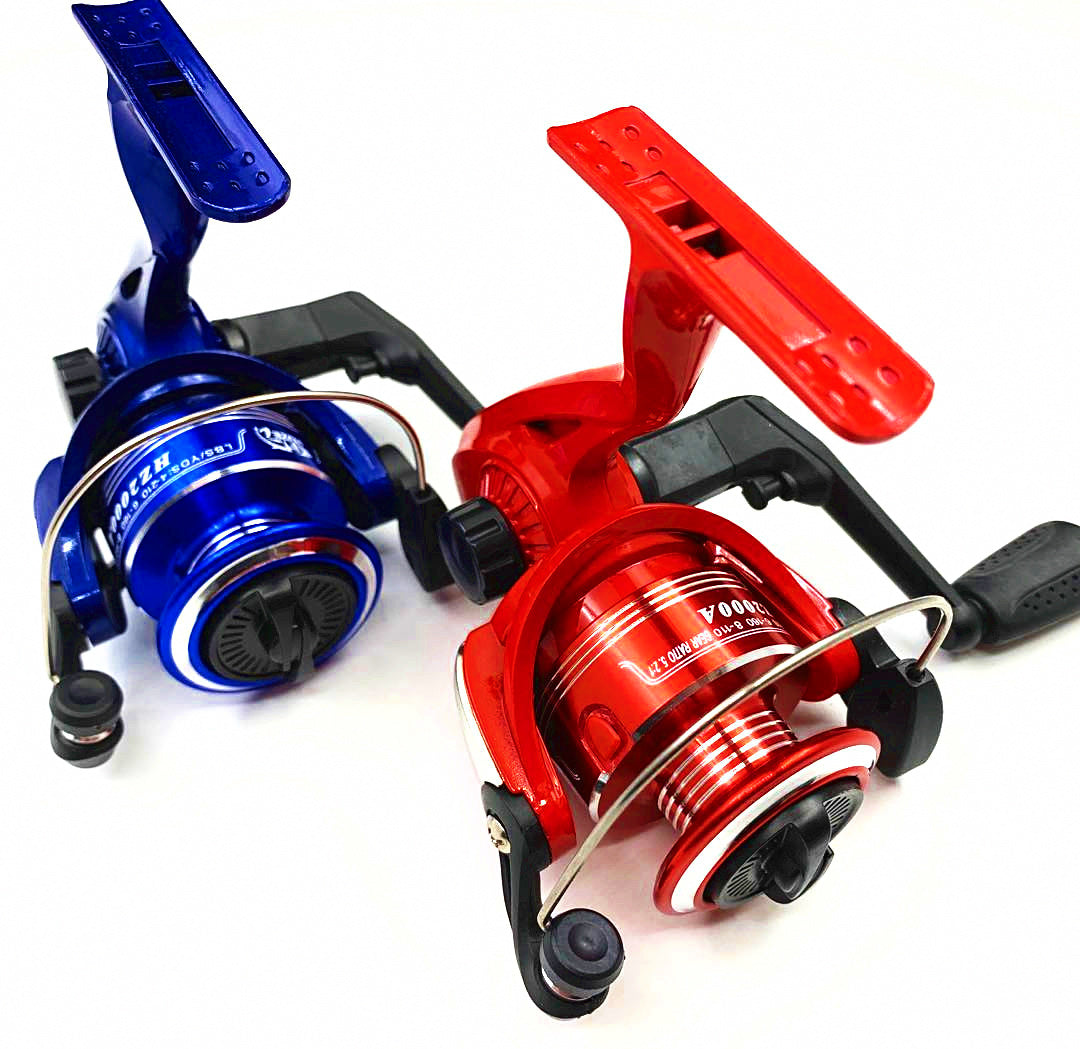HZ1000 Spinning Reel with Metal Head, Red or Blue – product photo