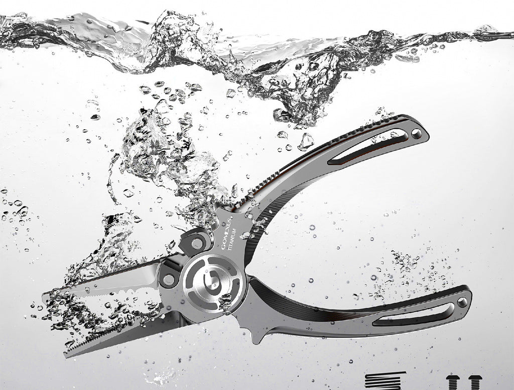 Titanium Fishing Pliers, Split Ring & Line Cutter, 7–7.5 in – product photo