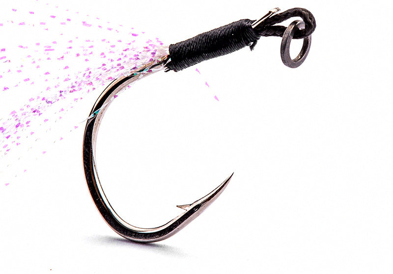 Single Hook for Metal Jigs, Glow White Nickel, Sizes 10–20 – product photo