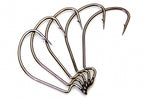 Wide Gap Offset Hooks, Barbed High Carbon Steel, Sizes 8–7/0 – product photo