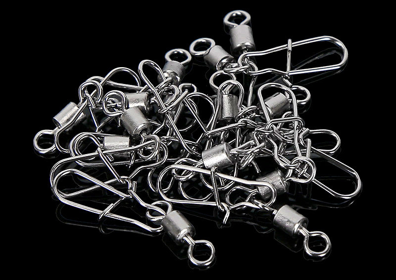 Safety Pin Snap Swivels with Figure-8 Ring, Sizes 1–14 – product photo
