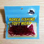 Red Earthworm Soft Bait, 50 or 100 Pack – product photo