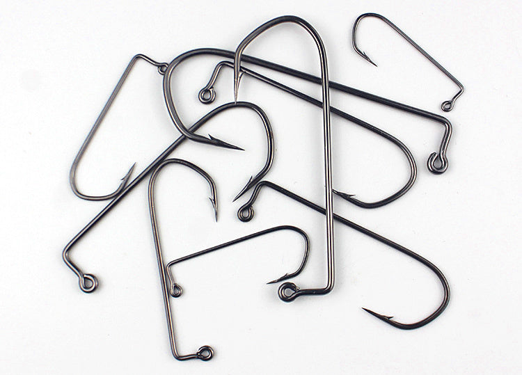 90° Offset Crank Hooks, Long Shank, Sizes 1/0–9/0 – product photo