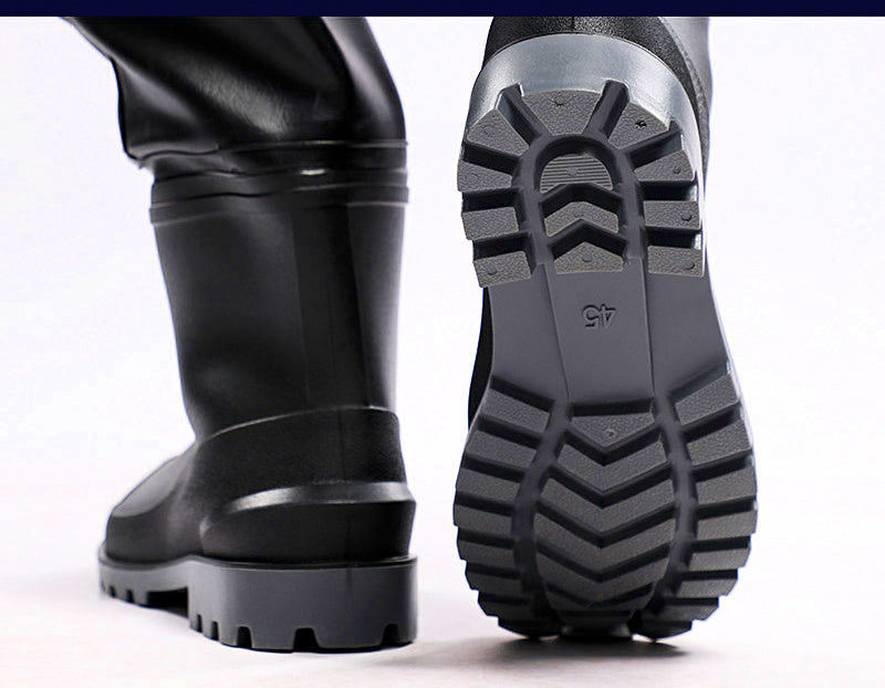 Waist-High Waders with Boots, Waterproof Nylon or PVC – product photo