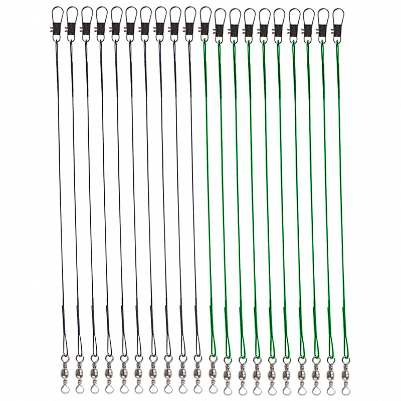 Steel Wire Leader with Swivel and Snap, 10–30 cm (3.9–11.8 in) – product photo