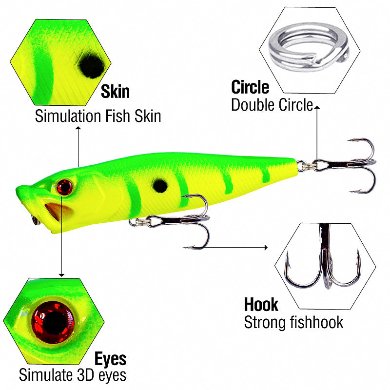 Popper Topwater Lure, 9 cm (3.5 in) 12.5 g (0.44 oz) – product photo