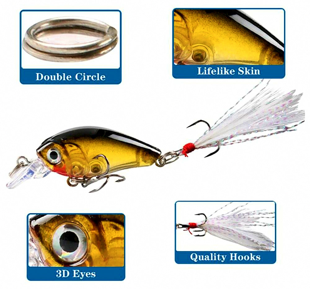 Mini Fat Crankbait Lure, 3.5 g (0.12 oz) – product photo