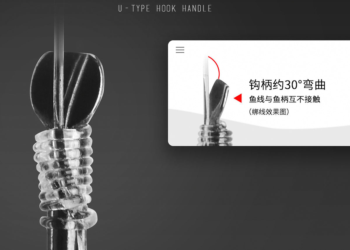 Barbless High-Carbon Fishing Hooks, 100 pcs, Sizes 3-5 – product photo
