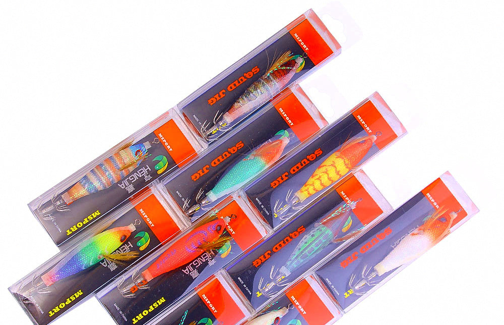 Wood Shrimp Squid Jig Lure, 8 cm 5.8 g (0.2 oz) – product photo