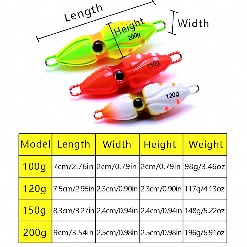 Saltwater Metal Jig, 100–200 g (3.5–7.1 oz) – product photo