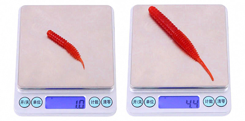 Screw Tail Soft Worm Texas Rig Kit, 6 cm & 11 cm – product photo
