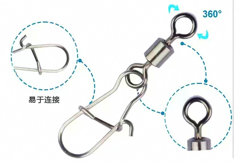 Stainless Steel Swivel & Safety Snap Kit, 50 or 100 pcs – product photo