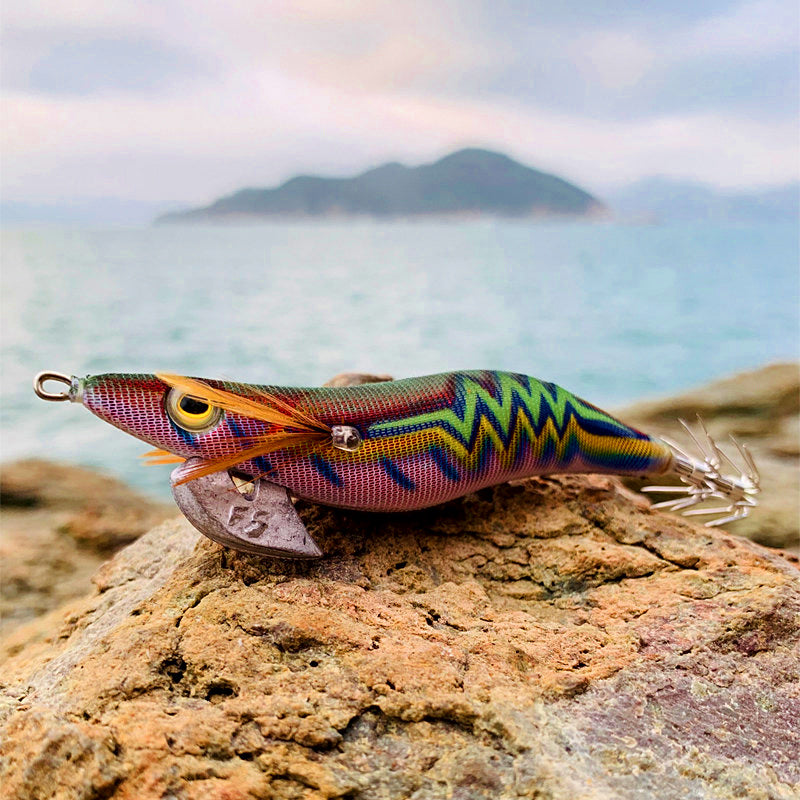 Glow Wood Shrimp Squid Jig (Egi), 3.0, 17 g (0.6 oz) – product photo