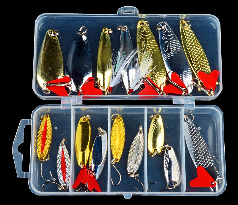 17-Piece Casting Spoon & VIB Lure Set, Single Hook – product photo