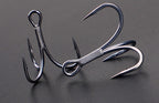 Rust-Resistant Barbed Treble Hooks, Sizes 2–12 – product photo