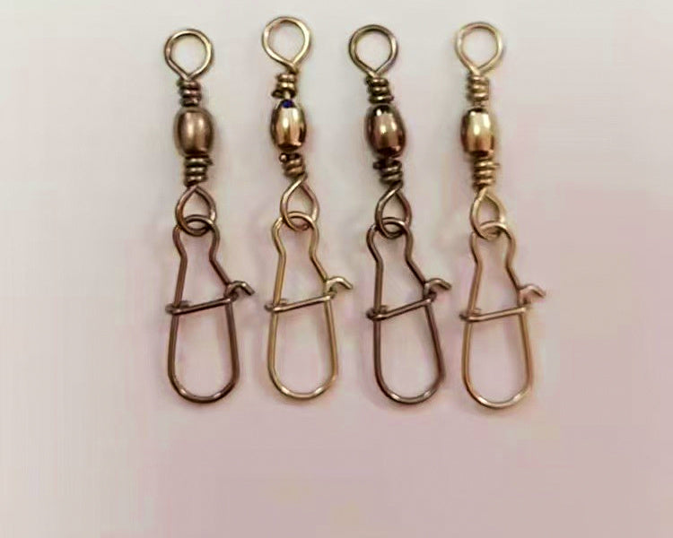 Black Barrel Swivel with Interlock Snap, Sizes 1–14 – product photo