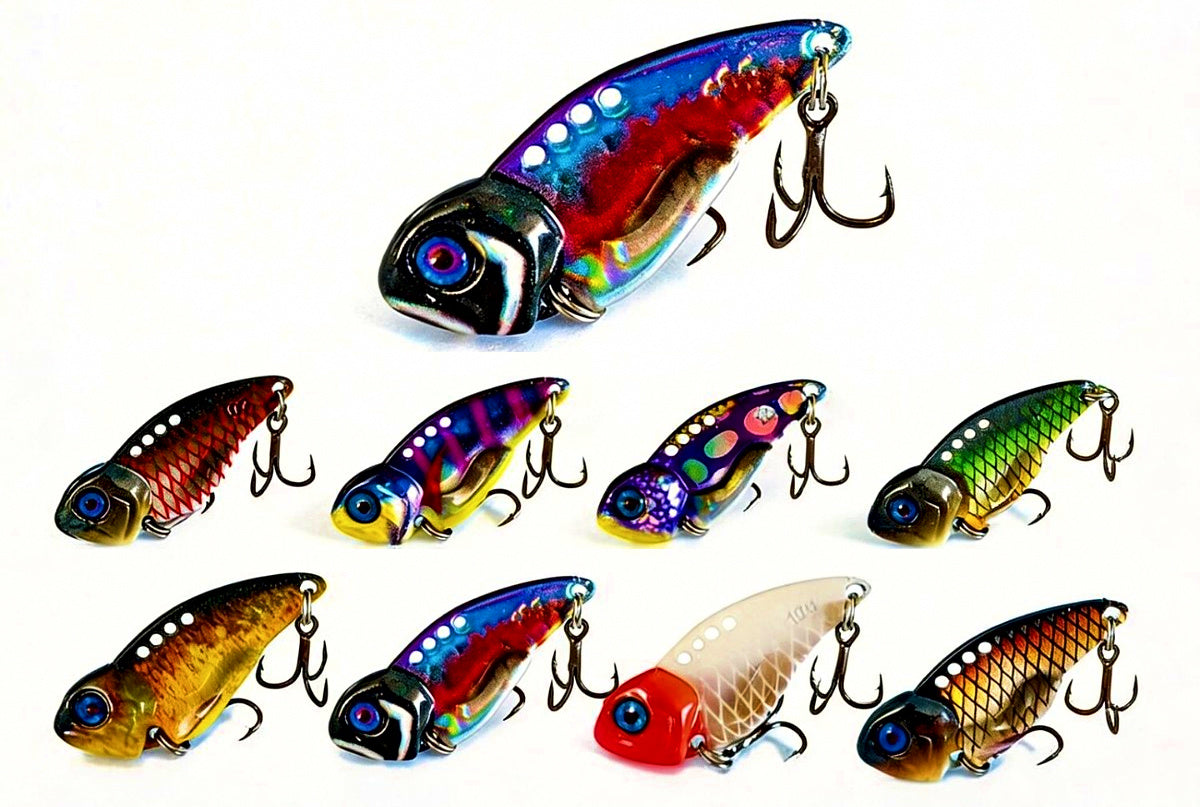 3D-Printed VIB Lure with Treble Hooks, 5–20 g (0.18–0.71 oz) – product photo