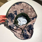 Wide Brim Sun Hat with Neck Flap and Mesh Face Veil – product photo