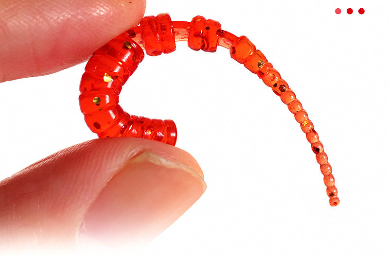 Micro Soft Plastic Worm, 4 cm & 5.2 cm (1.6 & 2.0 in) – product photo