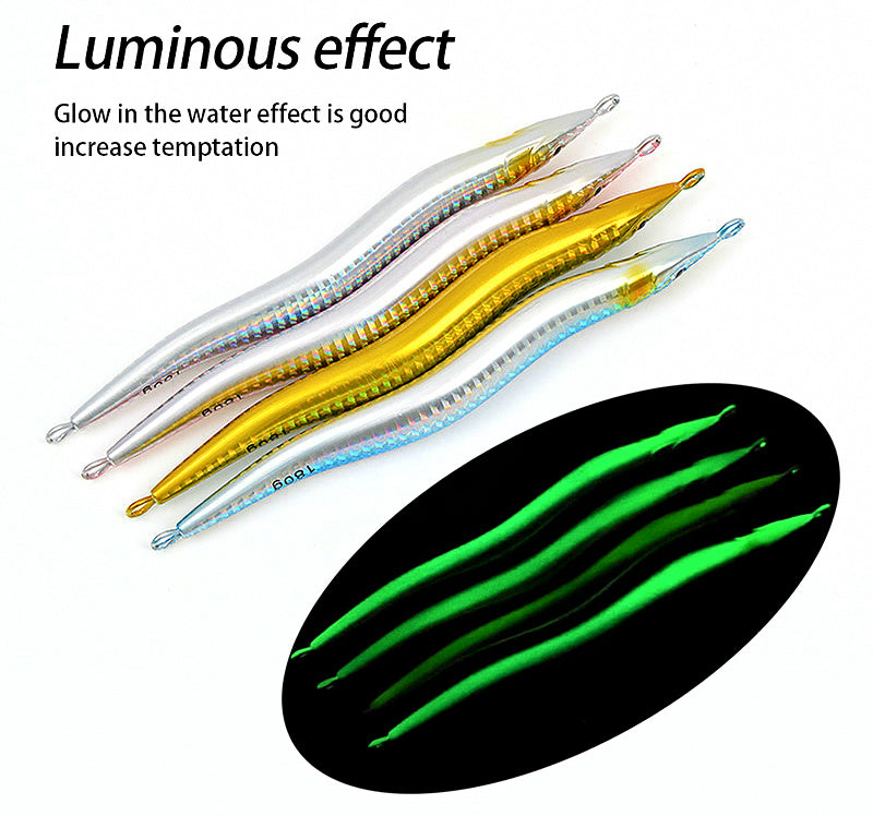 Glow Slow Pitch Jig, Long S Shape, 130–180 g (4.6–6.3 oz) – product photo