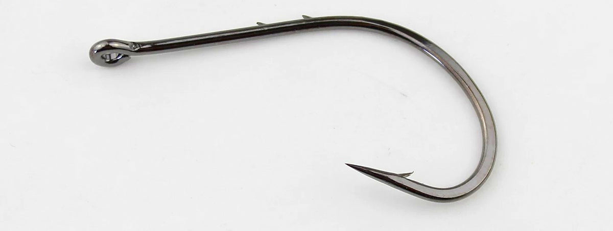 Long Shank Offset Bait Holder Hooks, Double Barb, Bulk Pack – product photo