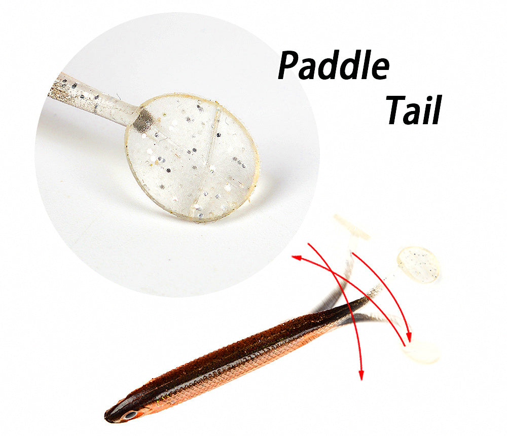 Paddle Tail Soft Swimbait, 7 cm & 9 cm, 5-Pack – product photo