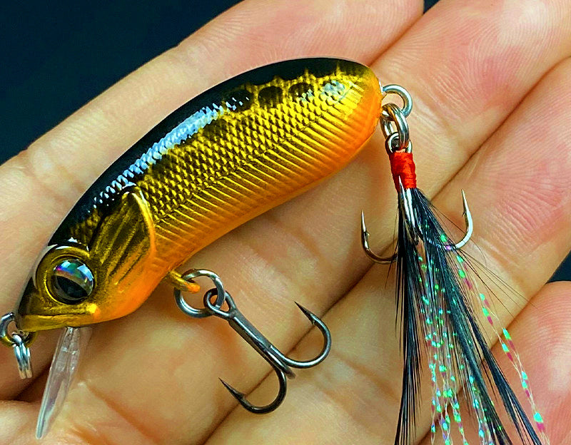Fat Minnow Hard Bait Lure, Single or Treble Hook – product photo