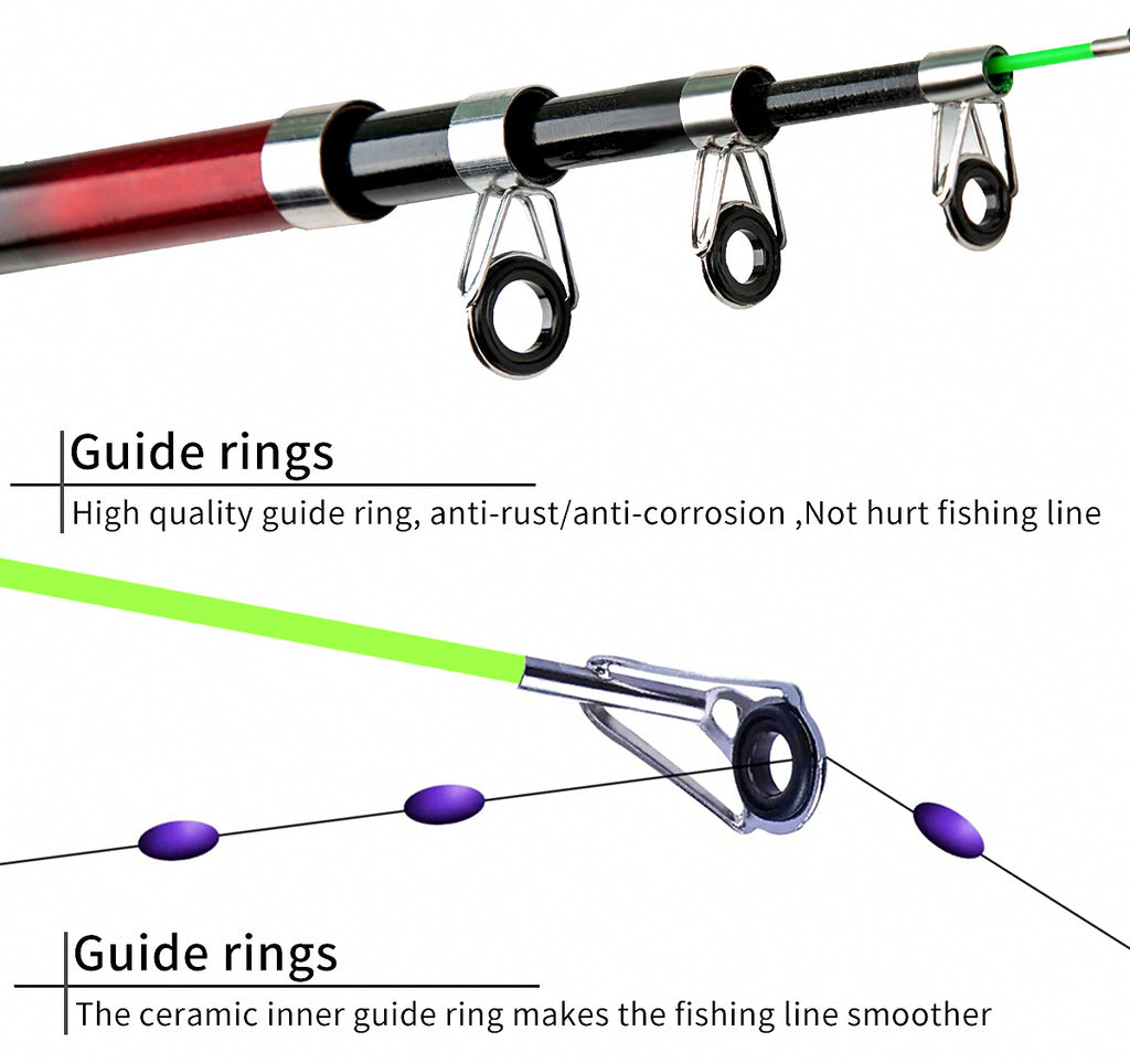 Kids Beginner Spinning Rod & Reel Combo, Fiberglass – product photo