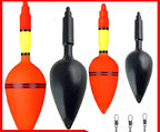 Large Belly Float Bobber, 11–15 cm (4.3–5.9 in), Red/Black – product photo